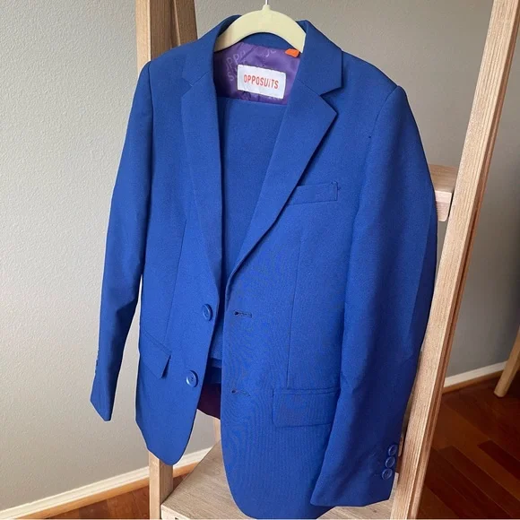OppoSuits Boy’s Vibrant Blue Suit - Picture 2 of 15
